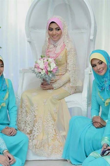 muslimah wedding dress pink