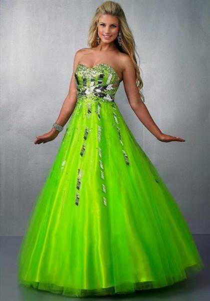neon green prom dresses