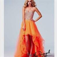 neon orange prom dresses