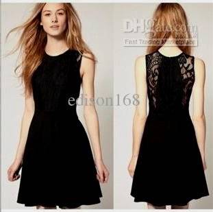 one piece dress for women in black