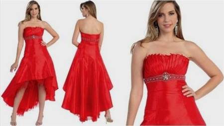 one shoulder red cocktail dresses