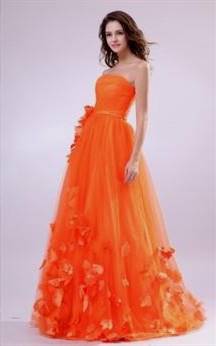 orange evening gown