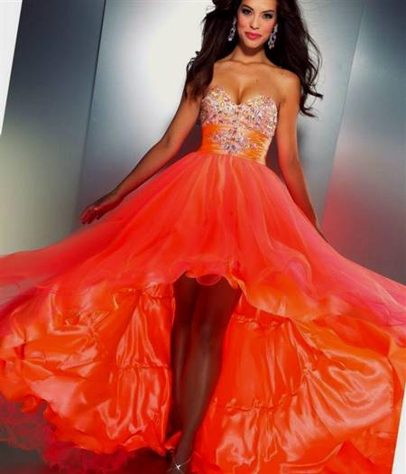 orange wedding gown