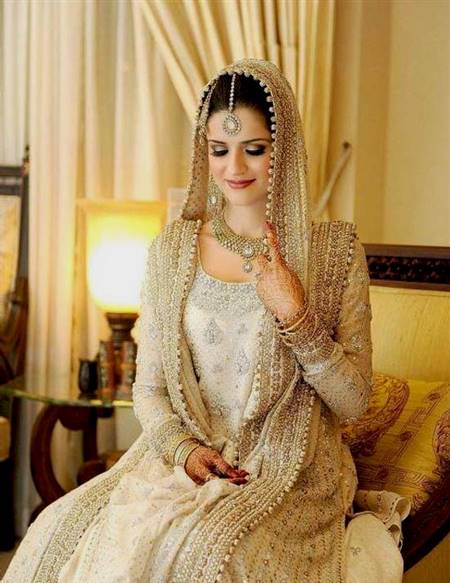 pakistani white bridal dress