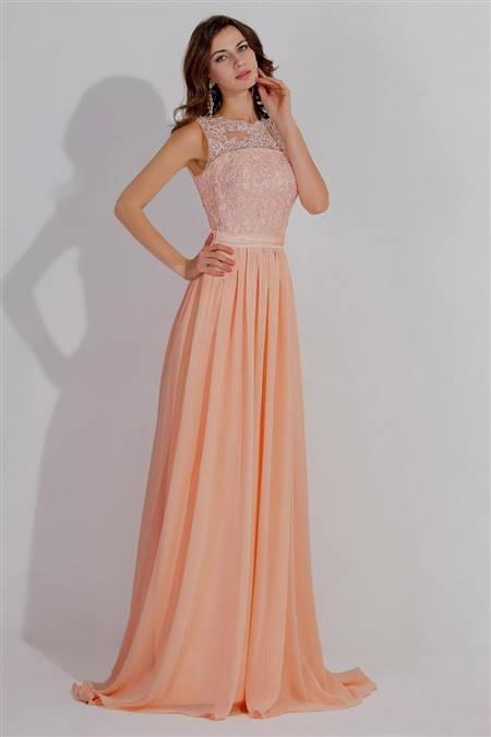 peach prom dress