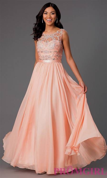 peach prom dress