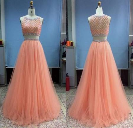 peach prom dress tumblr