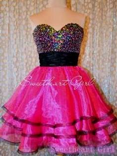 pink and black gown for debut