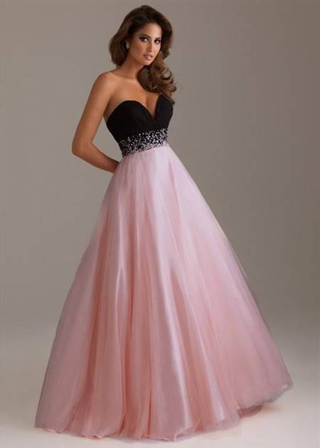 pink and black gown for debut