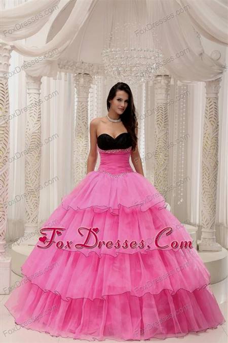 pink and black gowns