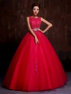 pink ball gowns with sleeves