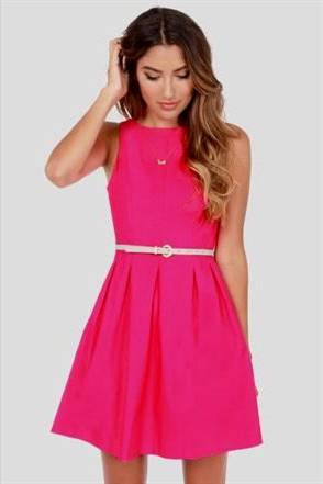 pink casual dresses