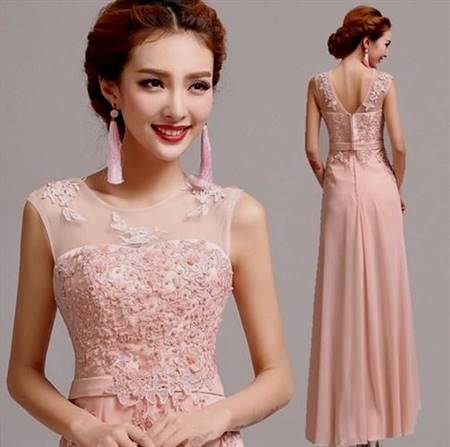pink dresses with lace