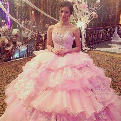 pink gown for debut