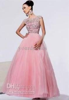pink gown for prom with sleeves
