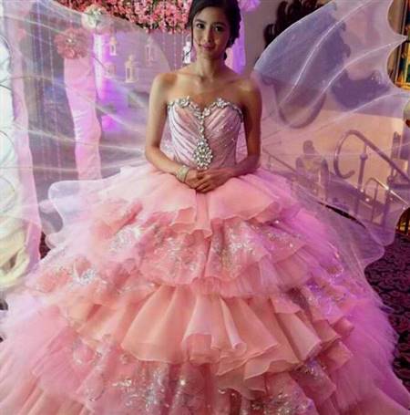 pink gowns for debutante