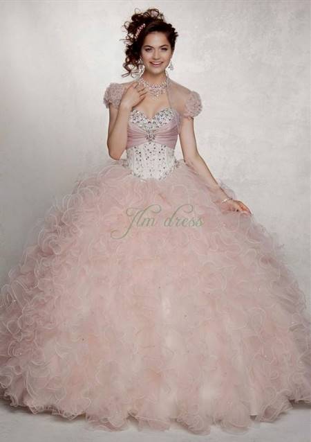 pink lace ball gown