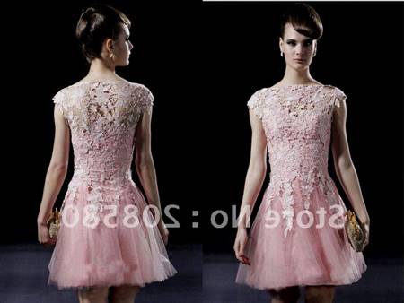 pink lace cocktail dresses