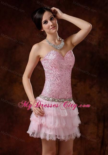 pink lace cocktail dresses