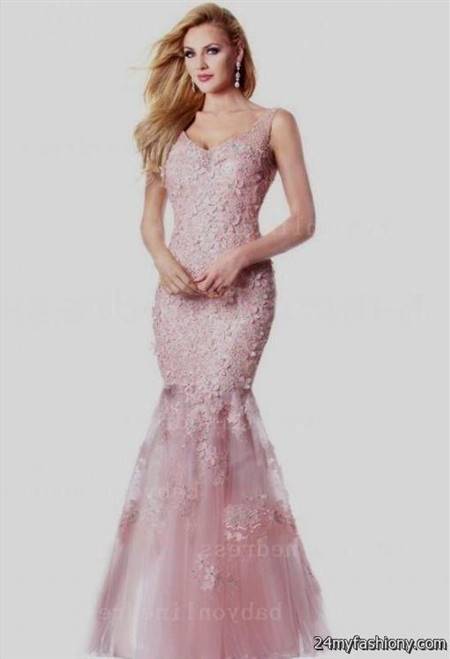 pink lace mermaid dress