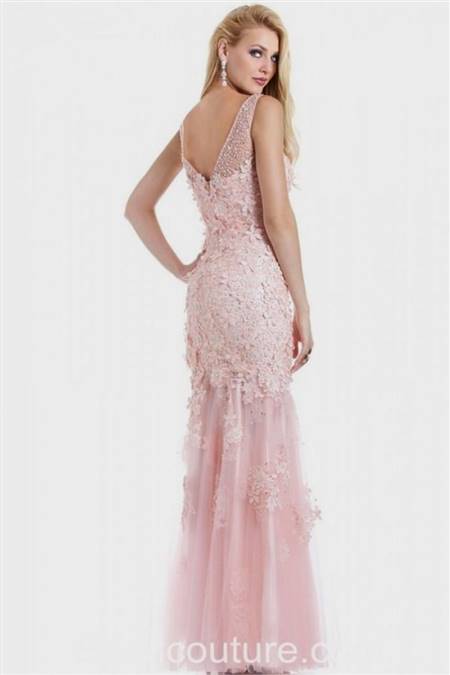 pink lace mermaid dress