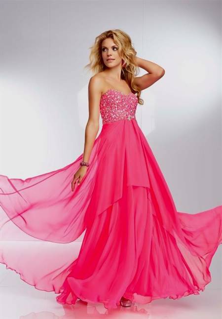 pink prom dresses long