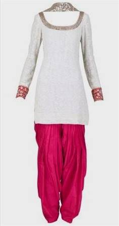 plain white punjabi dress