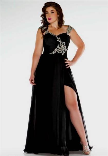 plus size black and white prom dresses