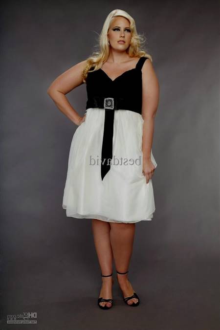 plus size black and white prom dresses