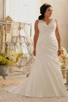 plus size fit and flare wedding dresses with sleeves