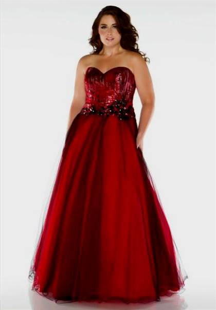 plus size red prom dresses