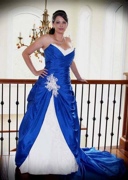 plus size wedding dresses with blue