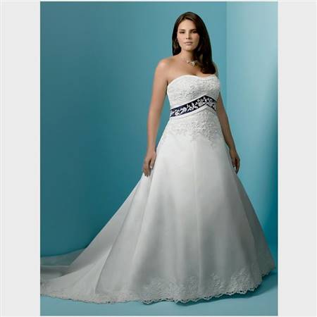 plus size wedding dresses with blue