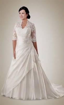 plus size wedding dresses with cap sleeves