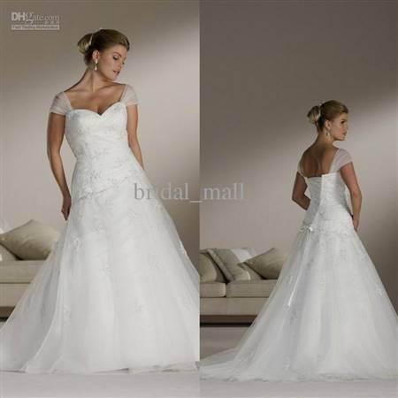 plus size wedding dresses with cap sleeves