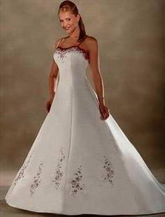 plus size wedding dresses with color accents