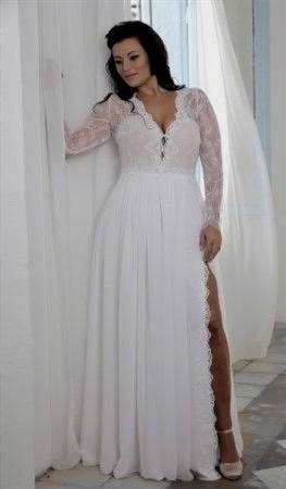 plus size wedding dresses with lace sleeves