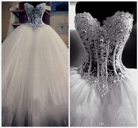 princess ball gown wedding dresses with bling