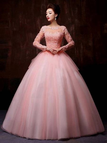 princess ball gowns with sleeves