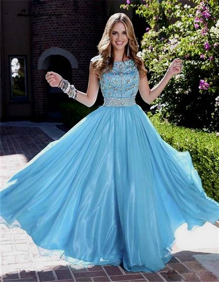 princess dresses for prom blue