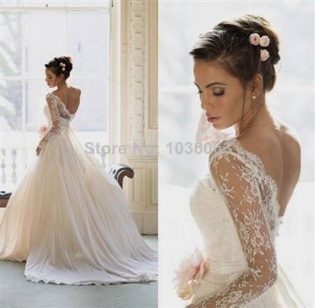 princess wedding dresses with lace back