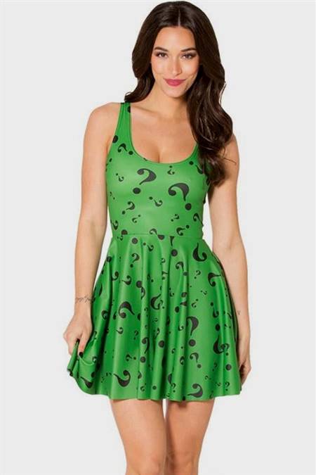 printed green casual dresses