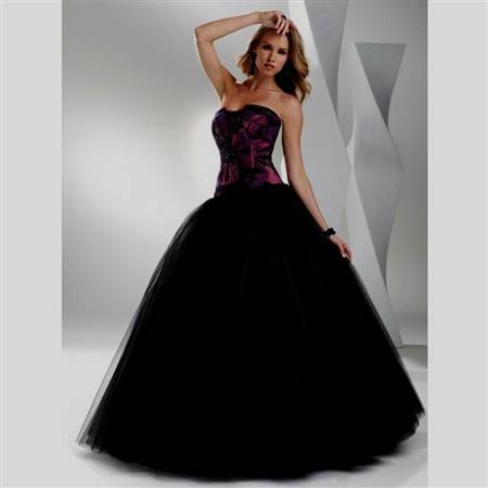 purple and black and white wedding dresses