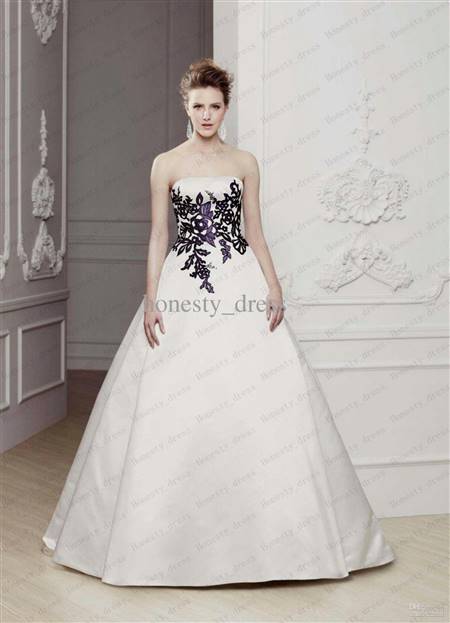 purple and black and white wedding dresses