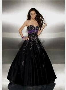purple and black ball gown