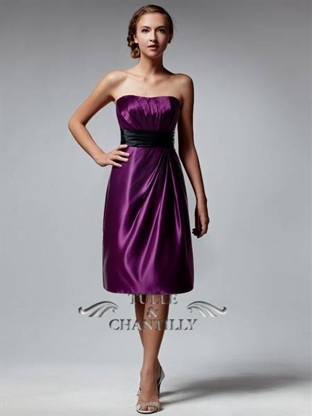 purple and black bridesmaid dresses