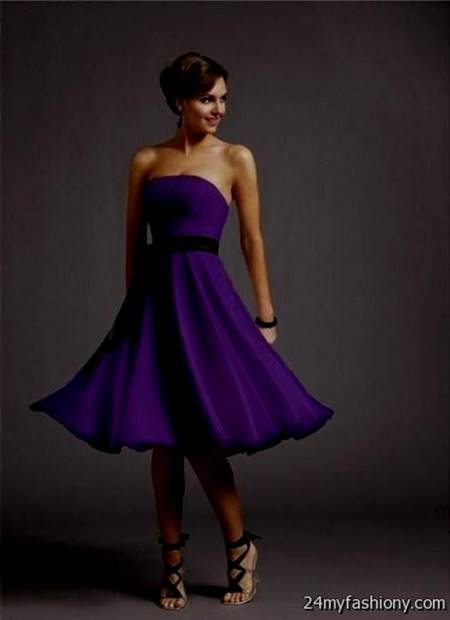 purple and black cocktail dress
