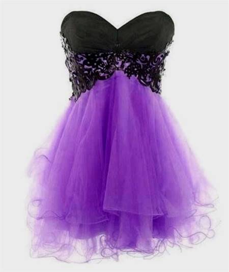 purple and black party dress