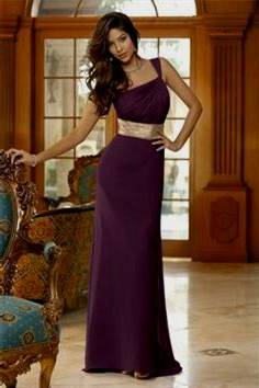 purple and gold bridesmaid dresses