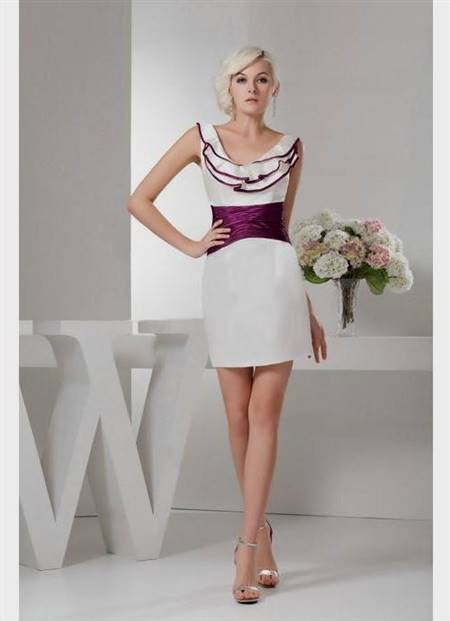 purple and white party dresses